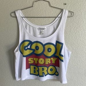 Cool story bro fresh tops crop top toy story Disney tee lightweight